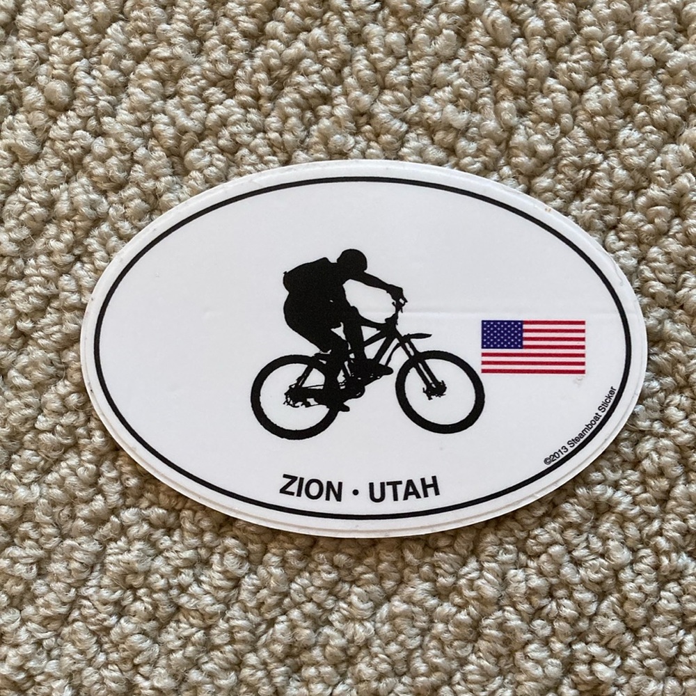 Zion National Park Sticker Biker Large Utah Graphic Parks Project Souvenir